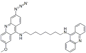 N-(6-azido-2-methoxy-9-acridinyl)-N'-(9-acridinyl)octane-1,8-diamine 结构式