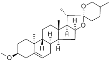O-methyl 3-β-hydroxy-5-spirostene Struktur