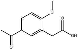 2-(5-乙酰基-2-甲氧基苯基)乙酸 结构式