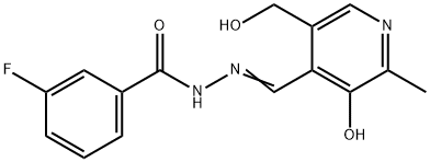 pyridoxal 3-fluorobenzoyl hydrazone 结构式