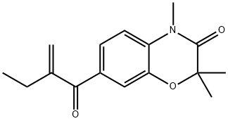 2,2,4-trimethyl-7-(2-methylene-1-oxobutyl)-2H-1,4-benzoxazin-3(4H)-one|