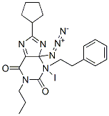 3-(3-iodo-4-azido)phenethyl-1-propyl-8-cyclopentylxanthine Struktur