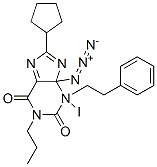 3-(3-iodo-4-azido)phenethyl-1-propyl-8-cyclopentylxanthine 化学構造式