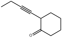 Cyclohexanone, 2-(1-butynyl)- (9CI) 化学構造式