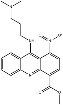 4-Acridinecarboxylic acid, 9-((3-(dimethylamino)propyl)amino)-1-nitro- , methyl ester Struktur