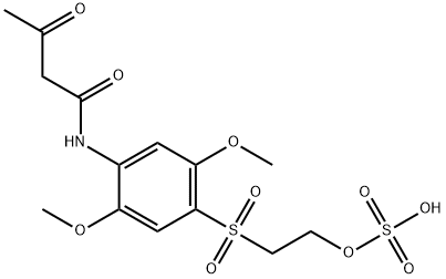 2-(2,5-dimethoxy-4-(3-oxobutanamido)phenylsulfonyl)ethyl hydrogen sulfate,116390-88-6,结构式