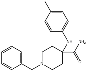 1-benzyl-4-(p-toluidino)piperidine-4-carboxamide Struktur