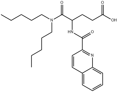 5-(Dipentylamino)-5-oxo-4-[(2-quinolinylcarbonyl)amino]valeric acid 结构式