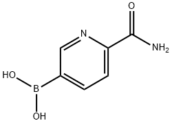 (6-カルバモイルピリジン-3-イル)ボロン酸 化学構造式