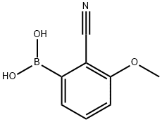 2-Cyano-3-methoxyphenylboronic acid 化学構造式