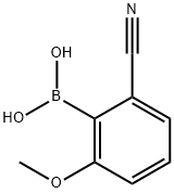 Boronic acid, B-(2-cyano-6-Methoxyphenyl)- 化学構造式