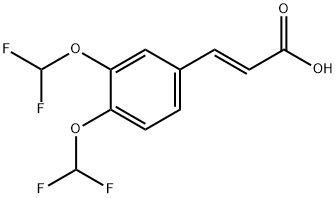 2-Propenoic acid, 3-[3,4-bis(difluoromethoxy)phenyl]-, (2E)- Structure