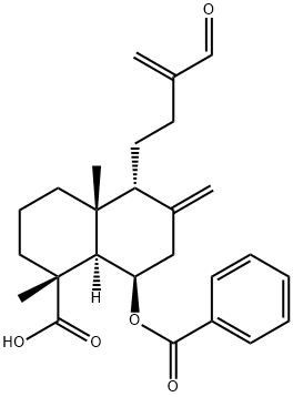 methyl (1R,4aR,5S,8R,8aR)-8-benzoyloxy-5-(3-formylbut-3-enyl)-4a-methyl-6-methylidene-decalin-1-carboxylate,116425-28-6,结构式