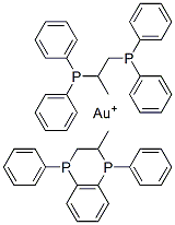 bis(1,2-bis(diphenylphosphino)propane)gold (I) Structure