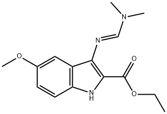 Ethyl 3-{[(1E)-(dimethylamino)methylene]amino}-5-methoxy-1H-indole-2-carboxylate Structure