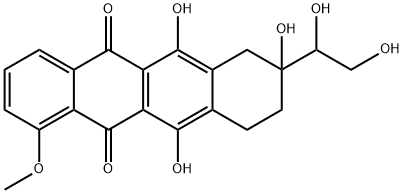 8-(1,2-dihydroxyethyl)-6,8,11-trihydroxy-1-methoxy-9,10-dihydro-7H-tet racene-5,12-dione Structure