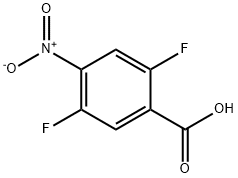 2,5-ジフルオロ-4-ニトロ安息香酸 化学構造式