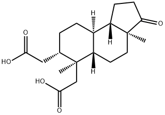 2,3-Seco-5-androstan-17-one-2,3-dicarboxylic acid Struktur