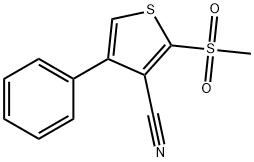 2-(METHYLSULFONYL)-4-PHENYLTHIOPHENE-3-CARBONITRILE 化学構造式