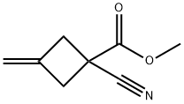 Cyclobutanecarboxylic acid, 1-cyano-3-methylene-, methyl ester (9CI) Structure