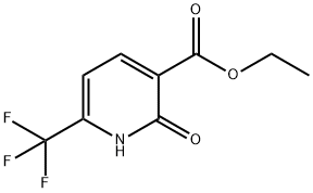 1,2-ジヒドロ-2-オキソ-6-(トリフルオロメチル)-3-ピリジンカルボン酸エチルエステル 化学構造式