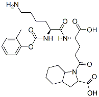 1-(N(2)-benzyloxycarbonyllysyl-gamma-glutamyl)octahydro-1H-indole-2-carboxylic acid 结构式