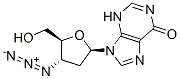 9-[(2R,4S,5S)-4-azido-5-(hydroxymethyl)oxolan-2-yl]-3H-purin-6-one Structure