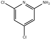 2-アミノ-4,6-ジクロロピリジン 化学構造式