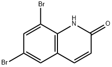 6,8-DIBROMO-2-HYDROXYQUINOLINE, 116632-34-9, 结构式