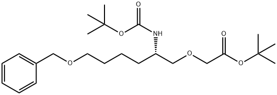 (S)-2 - ((6-(苄氧基)-2 - ((叔丁氧基羰基)氨基)己基)氧基)乙酸乙酯,1166394-93-9,结构式