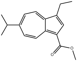 3-Ethyl-6-(1-methylethyl)-1-azulenecarboxylic acid methyl ester Struktur