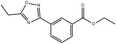 3-(5-乙基-1,2,4-噁二唑-3-基)苯甲酸乙酯, 1166756-76-8, 结构式