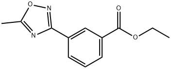 Ethyl 3-(5-Methyl-1,2,4-oxadiazol-3-yl)benzoate 化学構造式