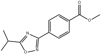 4-(5-异丙基-1,2,4-噁二唑-3-基)苯甲酸甲酯,1166756-82-6,结构式