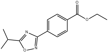 Ethyl 4-(5-Isopropyl-1,2,4-oxadiazol-3-yl)benzoate 化学構造式