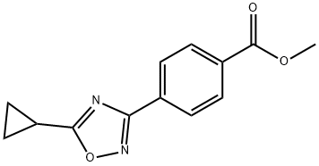 4-(5-环丙基-1,2,4-噁二唑-3-基)苯甲酸甲酯 结构式