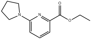 Ethyl 6-(1-Pyrrolidyl)pyridine-2-carboxylate 化学構造式