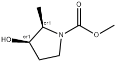 1-Pyrrolidinecarboxylicacid,3-hydroxy-2-methyl-,methylester,cis-(9CI) 结构式