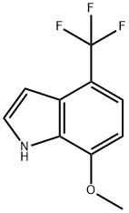 7-甲氧基-4-(三氟甲基)-1H-吲哚, 1167055-94-8, 结构式