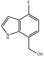 1H-Indole-7-Methanol, 4-fluoro- 化学構造式