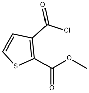 2-Thiophenecarboxylic acid, 3-(chlorocarbonyl)-, methyl ester (9CI) 结构式