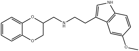 N-((2,3-dihydro-1,4-benzodioxin-2-yl)methyl)-5-methoxy-1H-indole-3-ethanamine 结构式