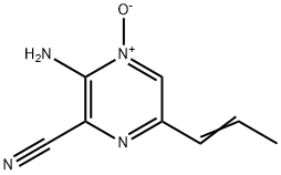 Pyrazinecarbonitrile, 3-amino-6-(1-propenyl)-, 4-oxide (9CI) Structure