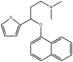 (RS)-N-Methyl-gama-(1-naphthalenyloxy)-2-thiophenepropanamine hydrochloride 化学構造式