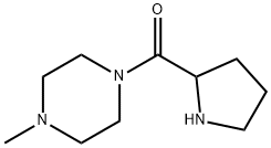 (4-METHYL-PIPERAZIN-1-YL)-PYRROLIDIN-2-YL-METHANONE 化学構造式