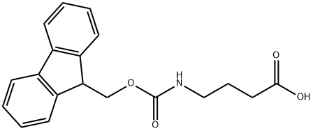4-(芴甲氧羰基氨基)丁酸 结构式