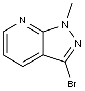 3-ブロモ-1-メチル-1H-ピラゾロ[3,4-B]ピリジン 化学構造式