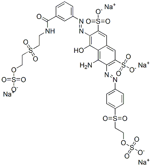116889-78-2 2,7-Naphthalenedisulfonic acid, 4-amino-5-hydroxy-6-3-2-2-(sulfooxy)ethylsulfonylethylaminocarbonylphenylazo-3-4-2-(sulfooxy)ethylsulfonylphenylazo-, tetrasodium salt