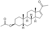 3beta-羟基孕甾-16-烯-20-酮-3-醋酸酯,1169-20-6,结构式