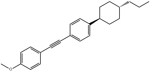 Benzol, 1-[(4-methoxyphynyl)ethinyl]-, 4-4-propylcyclohexyl)-, trans- 化学構造式